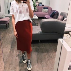 PrettyLittleThing Satin Midi Skirt